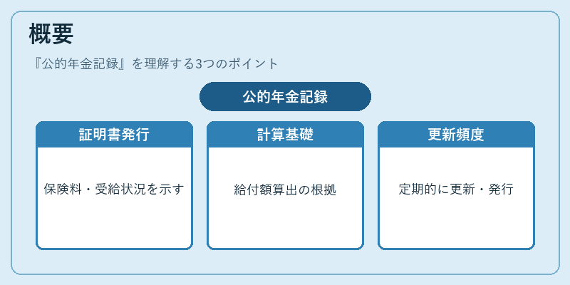 概要（公的年金記録）の図解
