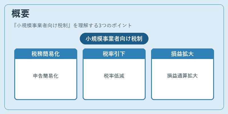 概要（小規模事業者向け税制）の図解