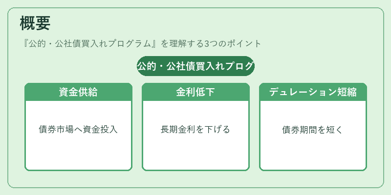概要（公的・公社債買入れプログラム）の図解
