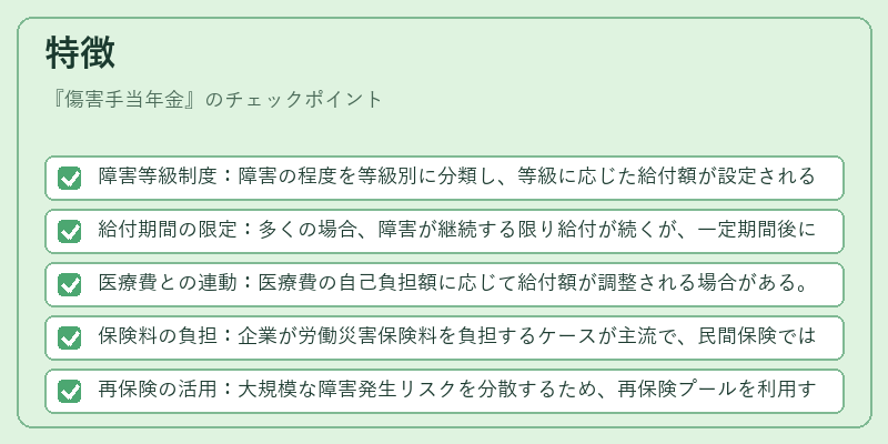 特徴(傷害手当年金)の図解