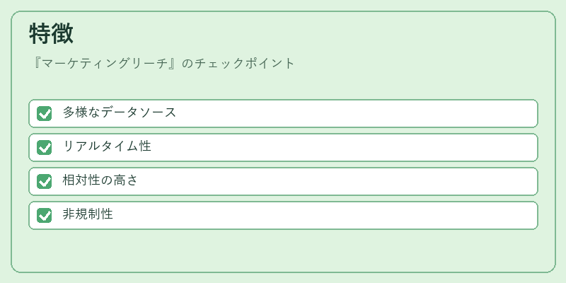 特徴（マーケティングリーチ）の図解