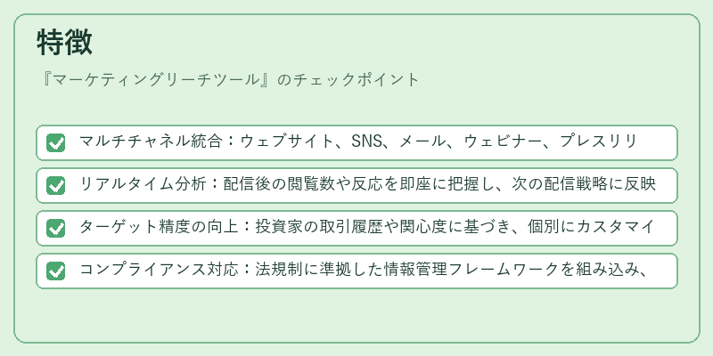特徴(マーケティングリーチツール)の図解