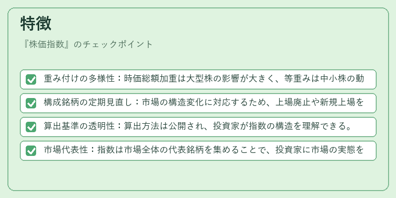 特徴(株価指数)の図解