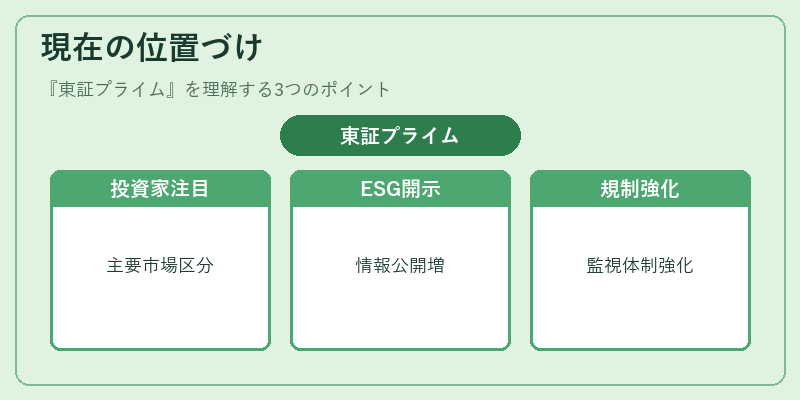 現在の位置づけ（東証プライム）の図解