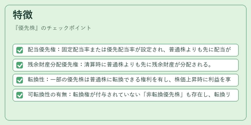 特徴(優先株)の図解