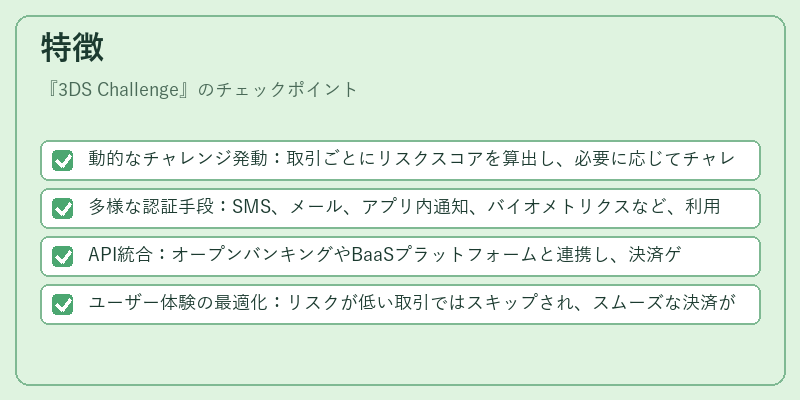特徴（3DS Challenge）の図解