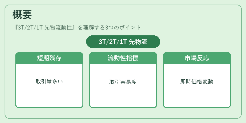 概要（3T/2T/1T 先物流動性）の図解