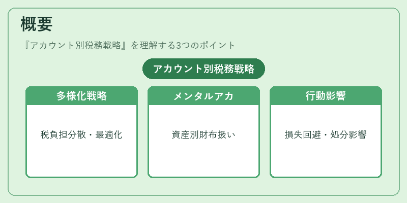 概要（アカウント別税務戦略）の図解