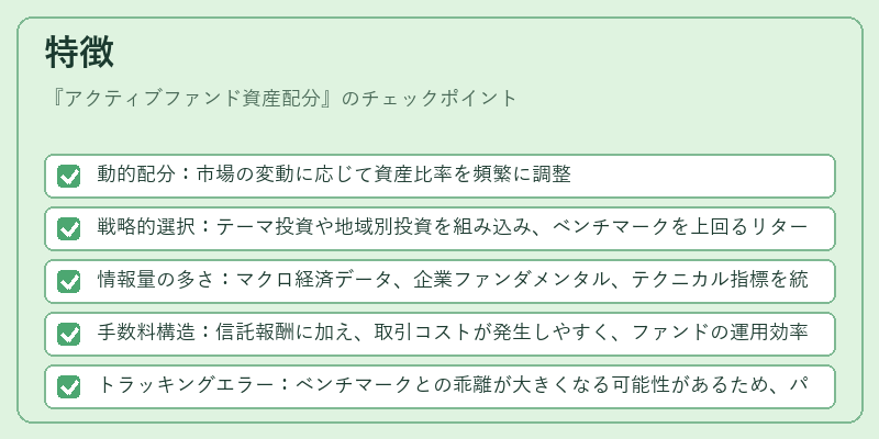 特徴(アクティブファンド資産配分)の図解