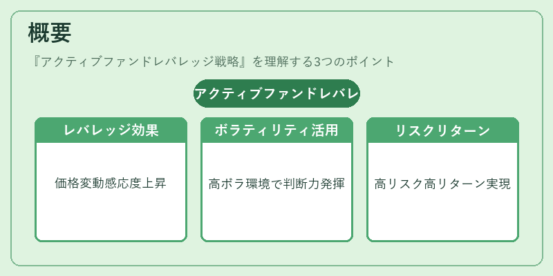 概要（アクティブファンドレバレッジ戦略）の図解