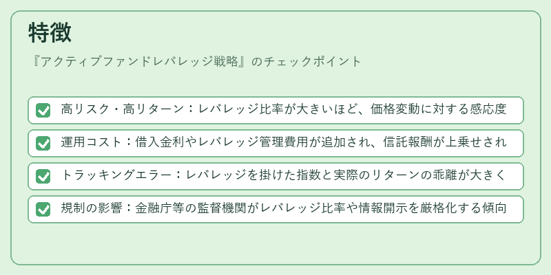 特徴（アクティブファンドレバレッジ戦略）の図解