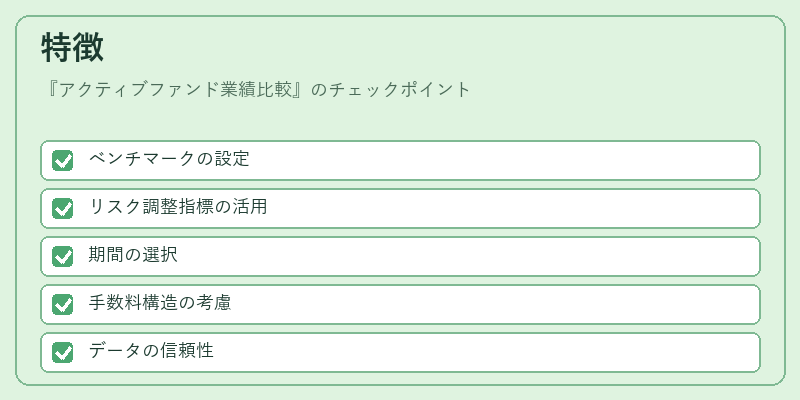 特徴（アクティブファンド業績比較）の図解