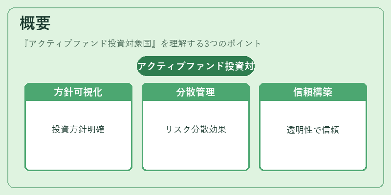 概要（アクティブファンド投資対象国）の図解
