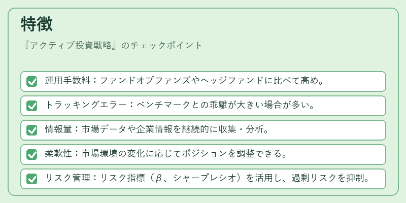 特徴(アクティブ投資戦略)の図解