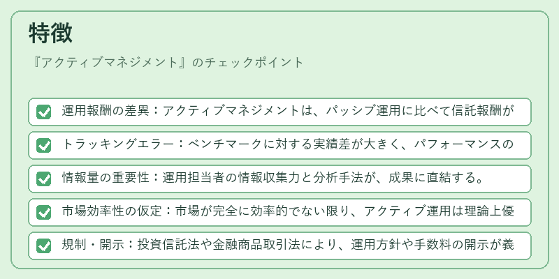 特徴（アクティブマネジメント）の図解