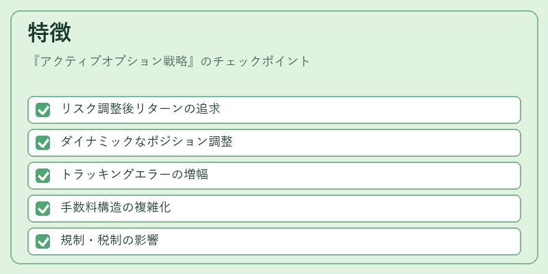特徴(アクティブオプション戦略)の図解