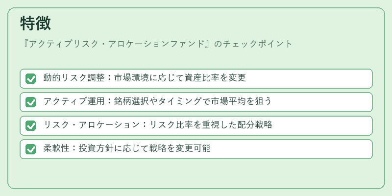 特徴（アクティブリスク・アロケーションファンド）の図解