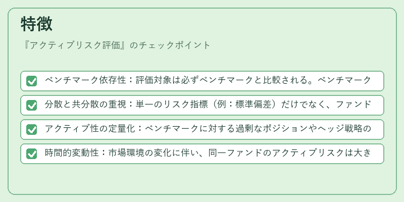 特徴(アクティブリスク評価)の図解