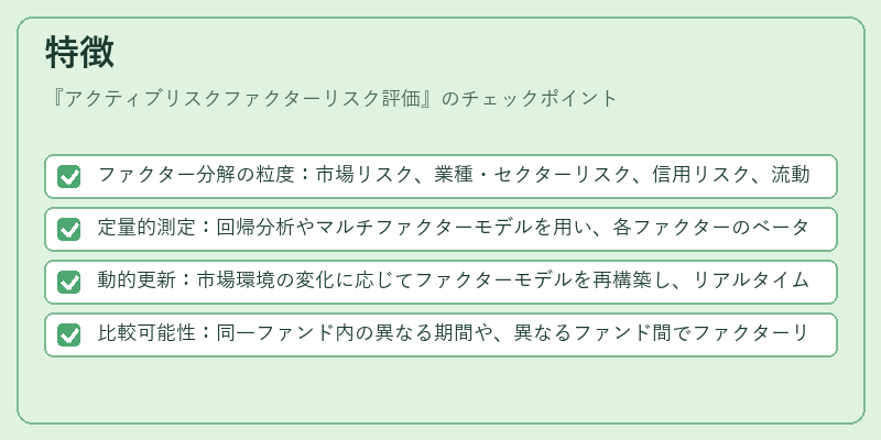 特徴（アクティブリスクファクターリスク評価）の図解