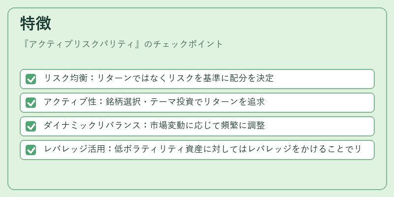 特徴（アクティブリスクパリティ）の図解