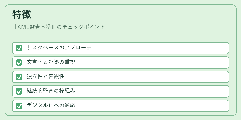特徴（AML監査基準）の図解