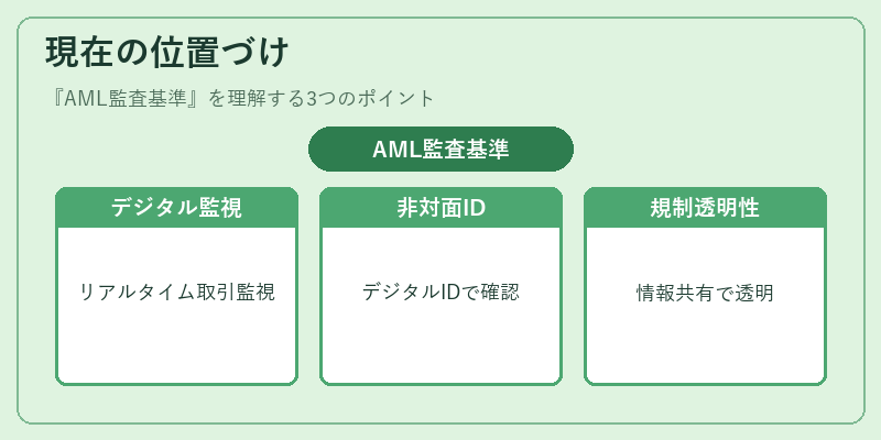 現在の位置づけ（AML監査基準）の図解