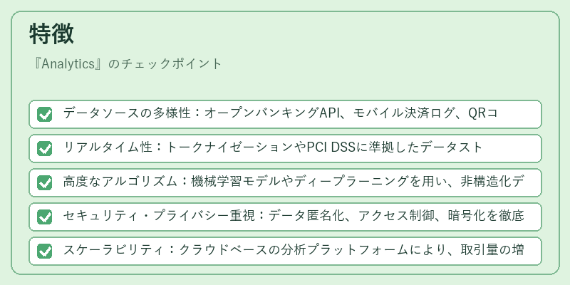 特徴（Analytics）の図解