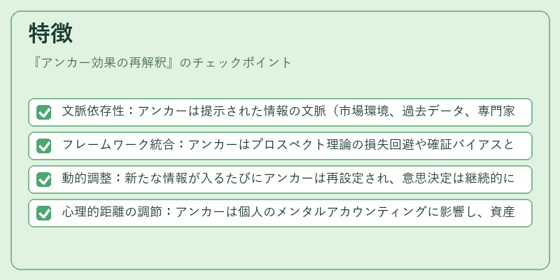 特徴(アンカー効果の再解釈)の図解
