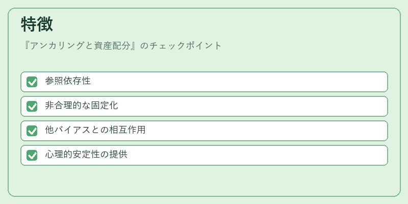 特徴（アンカリングと資産配分）の図解