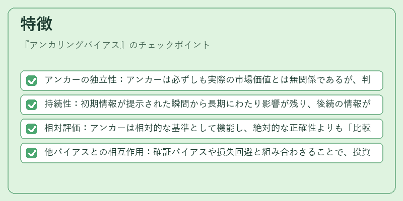 特徴(アンカリングバイアス)の図解