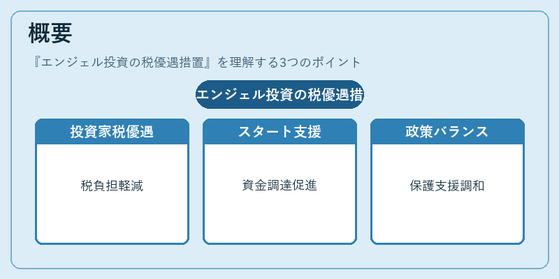 概要（エンジェル投資の税優遇措置）の図解