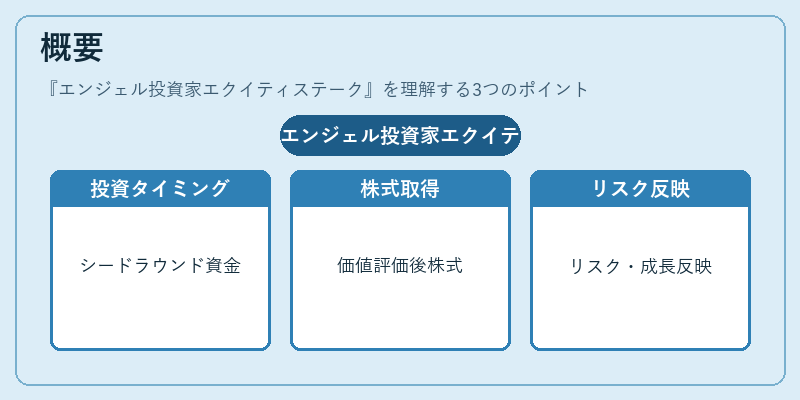 概要（エンジェル投資家エクイティステーク）の図解