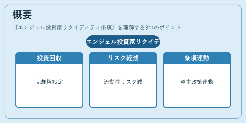 概要（エンジェル投資家リクイディティ条項）の図解