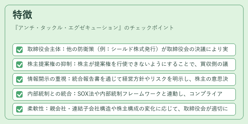 特徴(アンチ・タックル・エグゼキューション)の図解