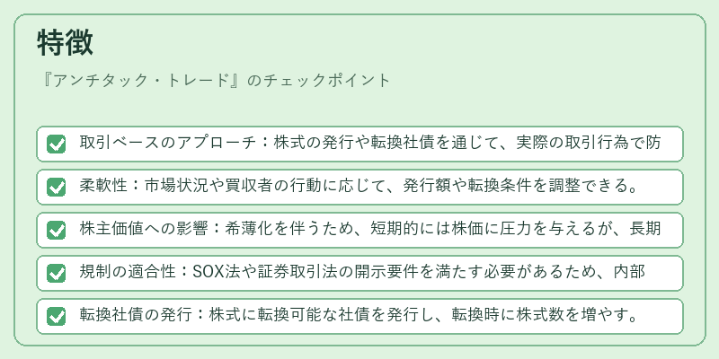 特徴（アンチタック・トレード）の図解