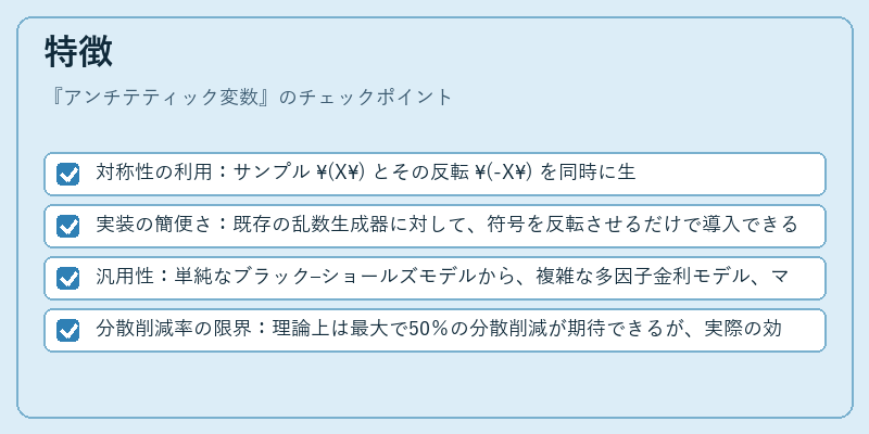 特徴（アンチテティック変数）の図解