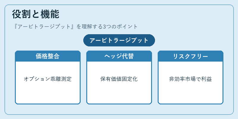 役割と機能（アービトラージプット）の図解