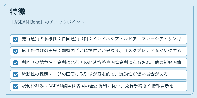 特徴（ASEAN Bond）の図解