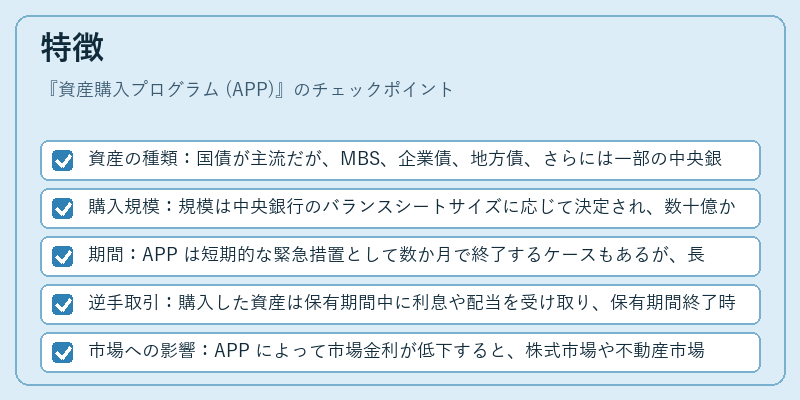 特徴(資産購入プログラム (APP))の図解