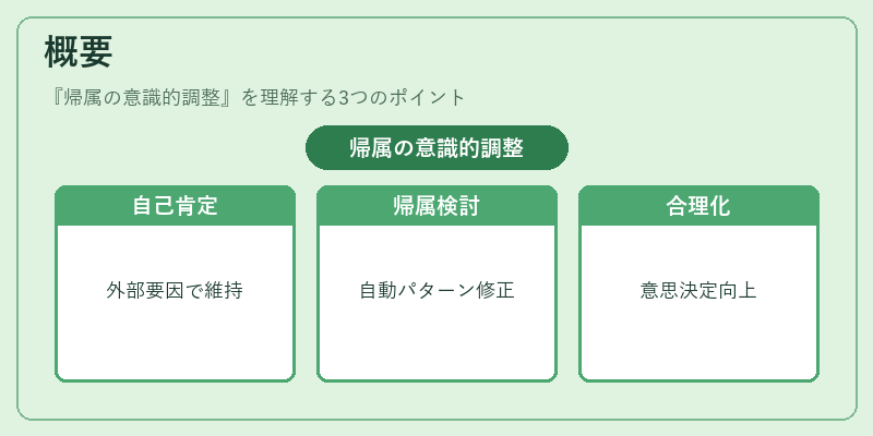 概要（帰属の意識的調整）の図解