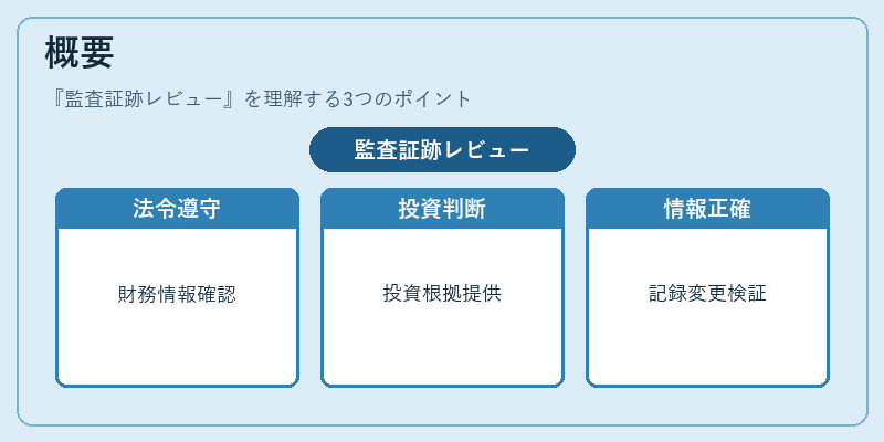 概要（監査証跡レビュー）の図解