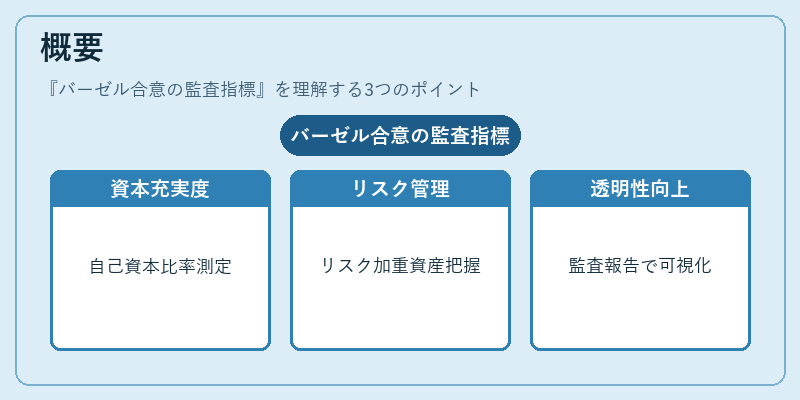 概要（バーゼル合意の監査指標）の図解