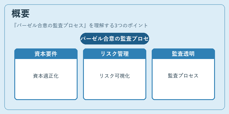 概要（バーゼル合意の監査プロセス）の図解