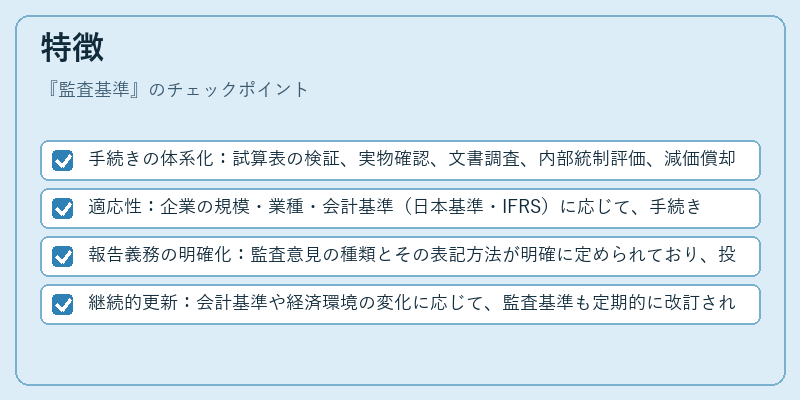 特徴(監査基準)の図解