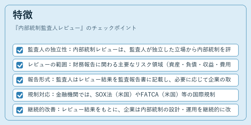 特徴（内部統制監査人レビュー）の図解