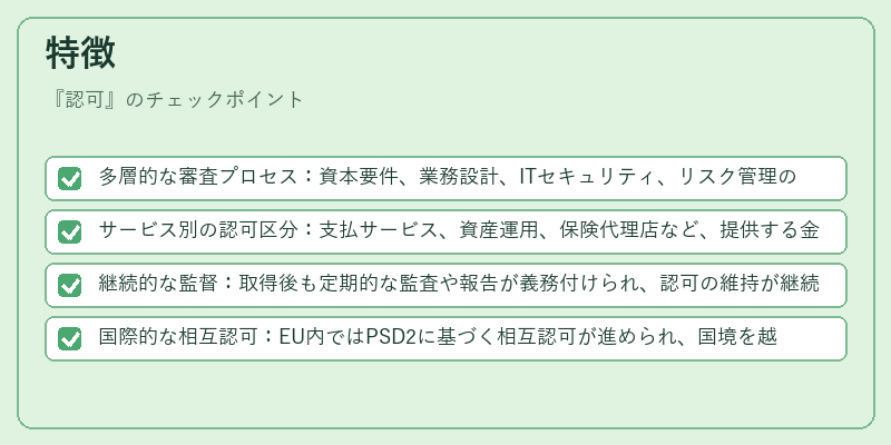 特徴（認可）の図解