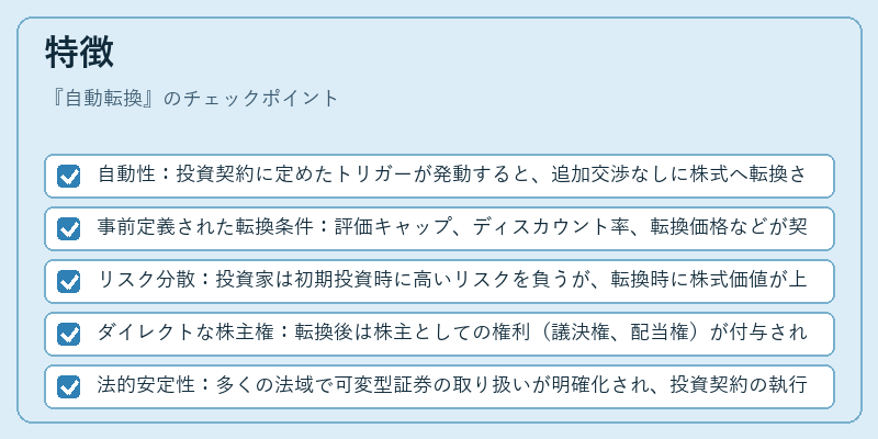 特徴(自動転換)の図解