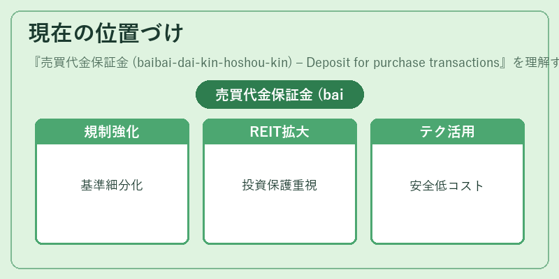 現在の位置づけ（売買代金保証金 (baibai‑dai‑kin‑hoshou‑kin) – Deposit for purchase transactions）の図解