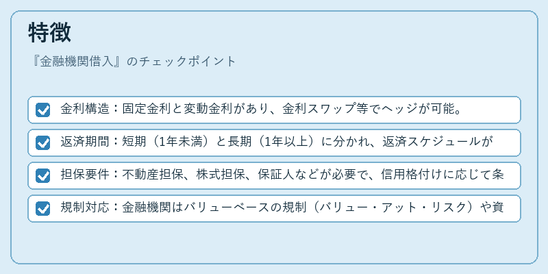 特徴(金融機関借入)の図解