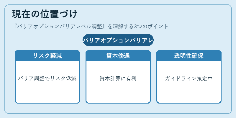 現在の位置づけ(バリアオプションバリアレベル調整)の図解
